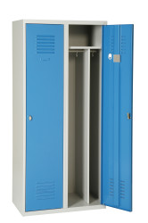 Szafa 2-drzwiowa, materiał: Metal, kolor: Niebieski, Jasnoszary, 1800 mm x 800 mm x 500mm, AKAZE