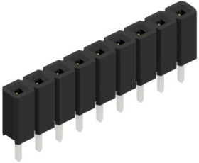 Socket header, 9 pole, pitch 2.54 mm, straight, 10026939