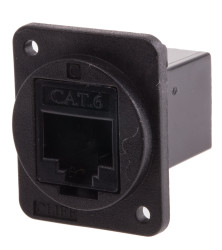 Złącze XLR Montaż panelowy XLR Żeński Czarny