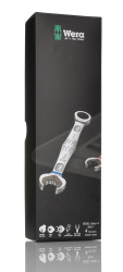 Zestaw narzędzi nastawnych Komplet kluczy płasko-oczkowych z grzechotką Wera 10 → 19 mm 4 szt. Stal chromowo-molibdenowa