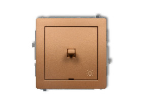 DECO Wyłącznik zwierny przycisk "światło" w stylu amerykańskim złoty metalik 8DWPUS-5 KARLIK