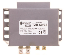 Transformator 1-fazowy bezpieczeństwa TZB 50/ZZ 230/ 24V 2,08A, Ta 40, 16024-9932