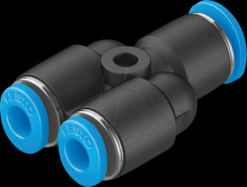 153374 Connector, Y-shaped, 2 x diameter 6 mm &lt;&gt; 1 x diameter 4 mm
