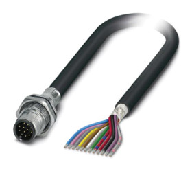 Przewód czujnik-siłownik ze złączem Złącze M12 liczba rdzeni 12 długość 2m Rodzaj A Męskie