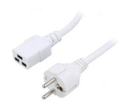 SN25-3/15/2WH Kabel: 3x1,5mm2, CEE 7/7 (E/F) wtyk,IEC C19 żeński, 2m, 16A