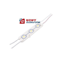 Moduł LED 3xPLCC6 Biały 12V 0,7W VDC zimny IP65 6500K 66lm 3xSMD5050 Pure