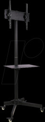 ICA-TR21 TV stand with castors, 23 - 55", shelf, black