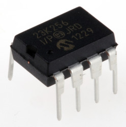 SRAM 256kbit montaż Otwór przezierny 8 -pinowy 32 768 x 8 bitów PDIP 20MHz, Od 2,7 V do 3,6 V
