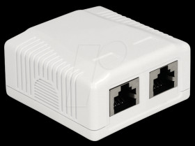 86197 Network Wall Outlet 2 Port Cat.6A LSA