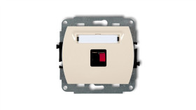 Trend Gniazdo Głośnikowe Pojedyncze Beżowy 1Gg-1