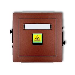 DECO Mechanizm gniazda światłowodowego/optycznego pojedynczego brązowy metalik 9DGOP-1