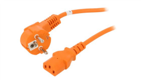 Sn326-3/07/2Or Kabel Cee 7/7 (E/F) Wtyk Kątowy, Iec C13 Żeński Pvc 2M 10A