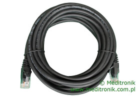 Patchcord RJ45 Kat.5e 5m U/UTP PVC miedziany czarny