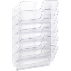 Durable 1700014401 Durable FLEXIPLUS Brochure Holder Black/Transp 6 Comp A4