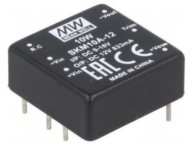 Przetwornica DC/DC 10W 9-18VDC 12VDC Iwyj 833mA SKM10A-12