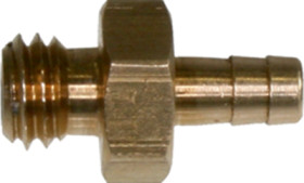 Hose grommet, L 12.5 mm, brass, for 4 x 1 tubing, 50.036