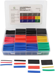 Heat shrink tubing kit 2:1, black, 100 pieces, 22CA167, 2103CA001