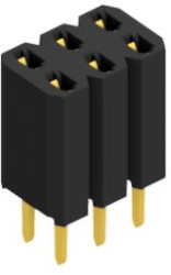 Socket header, 6 pole, pitch 2.54 mm, straight, BL26G