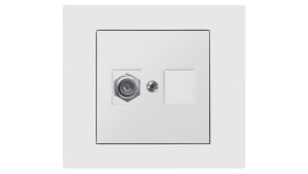 Vestra Gniazdo Antenowe Tv Pojedyncze Typ Ff Bez Ramki Podtynkowe Ip20 Biały...