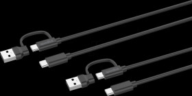 SL-460101-BK USB-C/A to USB-C cable set, black