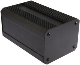 Obudowa radiatora Aluminium wytłaczane szerokość zew. 100 mm długość zew. 200 mm wys. zew. 130 mm RS PRO IP40 Czarny