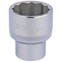 Elora 24492 1.1/8&quot; 1/2&quot; Square Drive Bi-hexagon Socket