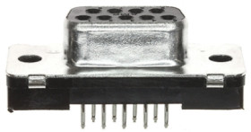 Złącze D-Sub 9-pinowe Żeński Proste Przewlekany raster 2.74mm Złoto na niklu