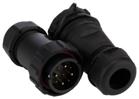 Przemysłowe złącza okrągłe 9, 9-pinowe SY29 Kabel, Układ szeregowy Wtyczka, gniazdo RS PRO