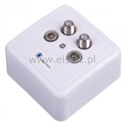 Gniazdo ab. RTV - SATx2 EDC kremowe