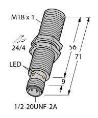 Czujnik indukcyjny Turck BI5U-G18-ADZ30X2-B3331, 20 - 250 V, 1 szt.
