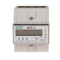 Licznik 3F na szynę 5/80A 4,5mod WZE-3 F&F