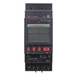 Przełącznik czasowy DIN 1-kanałowy Cyfrowe 230 V AC Muller SPDT