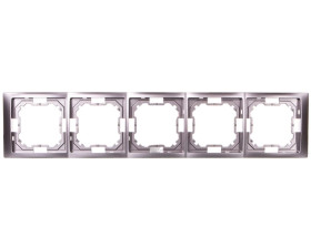 Simon Basic Neos Ramka pięciokrotna stal inox BMRC5/21