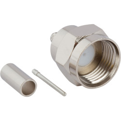 Złącze koncentryczne Montaż na kablu Męski 75Ω typ złącza Złącze F Połączenie zagniatane