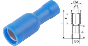 Konektor palcowy żeński niebieski GC4