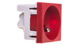 Simon Connect Gniazdo K45 Pojedyncze Z/U 16A Ip20 Czerwone K02/