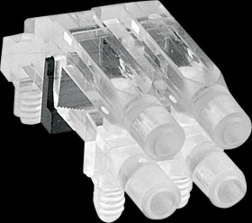 1270.1002 Light guide, for SMD-LED, 2x2-fold, ø 3 mm, planar, angled