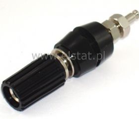 Gniazdo lab. M6 czarne 10A 4mm+ zacisk