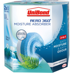 UniBond 2631290 AERO 360&#xBA; Moisture Absorber Waterfall Freshness Refills (Pack 2)