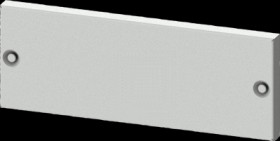 Base room cover, rectangular, sheet steel, (W x H x D) 400 x 150 x 25 mm, light gray, 8PQ2015-4BA01