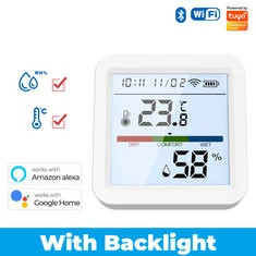 Czujnik temperatury i wilgotności z funkcją inteligentnego WiFi Bluetooth/Zigbe oraz podświetleniem. Monitorowanie w czasie rzec