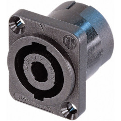 Neutrik NL4MP-ST Audio Socket 4-Pole Black D-Shape Flange Secure Lock