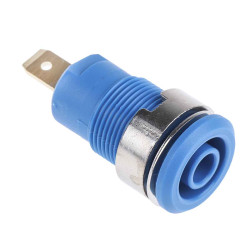 Gniazdo bananowe Żeński Wypustka typ Wtyk bananowy Niebieski 24A Staubli rozmiar 4 mm