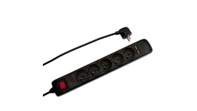 Przedłużacz 5-Gniazdowy, +2Xusb 1,4M Czarny, Z Filtrem Przepięciowym, Z...