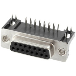 Connfly DS1037-01-15FNBKT7 D-SUB Receptacle 15 Pins Solder Tray