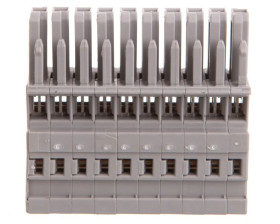 Gniazdo X-COM 1-przewodowe 10-biegunowe szare 769-110 /25szt./