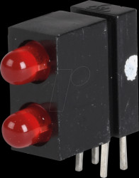 18012233 LED module, red/red, 3 mm, 3 mcd, 60°