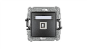 Mini Gniazdo Pojedyncze Usb-Ab 2.0 Grafitowe 11Mgusb-3