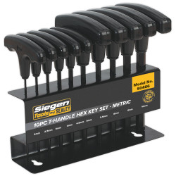 Siegen S0466 Hex Key Set 10pc T-handle Metric