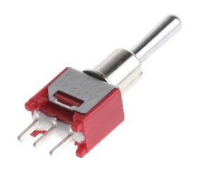 Przełącznik Wł.-wył.-wł. średnica wycięcia 4.95mm SPDT RS PRO Płytka drukowana długość przełącznika 9.4mm